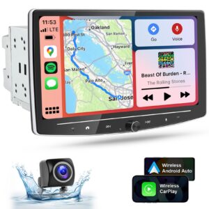 Android Double-DIN Car Stereo, Wireless CarPlay, Wireless Android Auto
